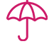 Pink umbrella icon