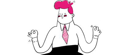 Income protection employee in yoga pose