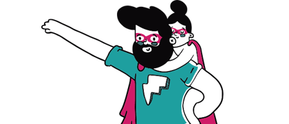 Life Insurance superhero dad with daughter