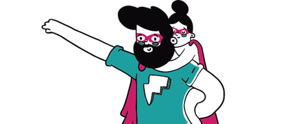 Life Insurance superhero dad with daughter